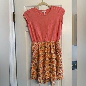 Matilda Jane Coral Top with Yellow Floral Skirt